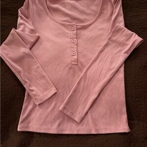 Women's Pink Long Sleeve Top